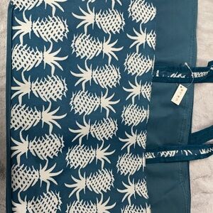 Kate Spade Blue Pineapple Tote Bag